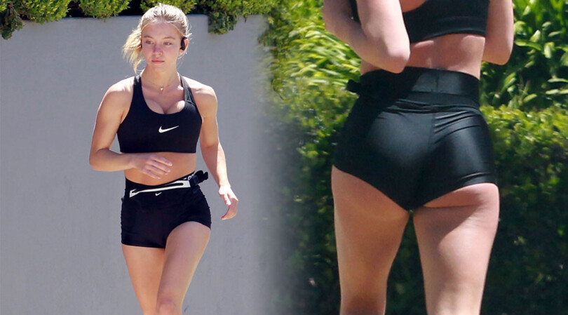 Sydney Sweeney – Hot Ass and Big Boobs in Shorts and Sports Bra Out in Los Angeles