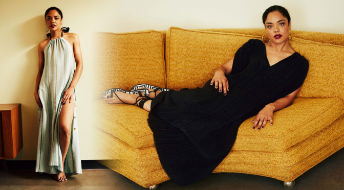 Tessa Thompson – Beautiful Photoshoot by by Guy Lowndes for Vogue Magazine