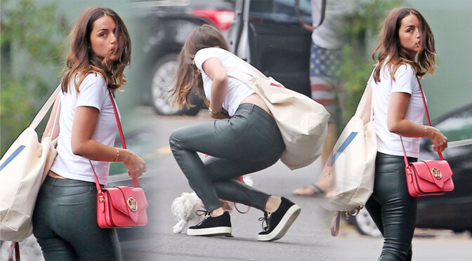 Ana de Armas – Sexy Ass in Leather Pants Out in Los Angeles