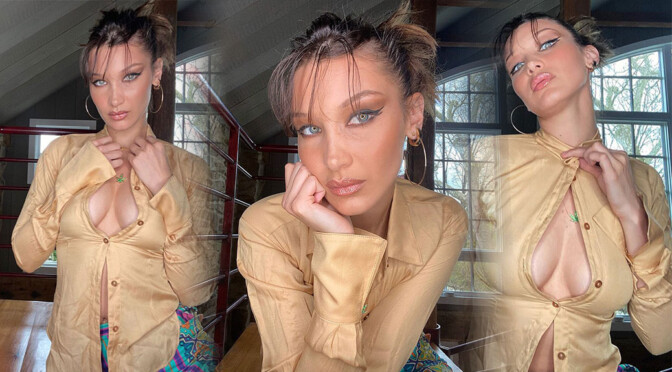 Bella Hadid – Beautiful Braless Boobs in Sexy Photoshoot