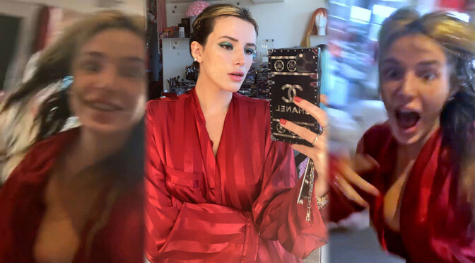 Bella Thorne – Sexy Boobs Slip in Instagram Dance Video (NSFW)