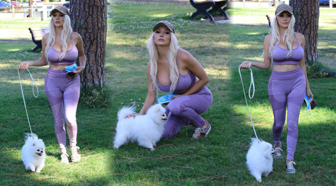 Courtney Stodden – Sexy Big Boobs in Sports Bra Out in Studio City