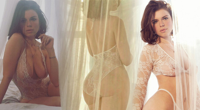 Julia Fox – Beautiful Big Boobs in Sexy Sheer Lingerie