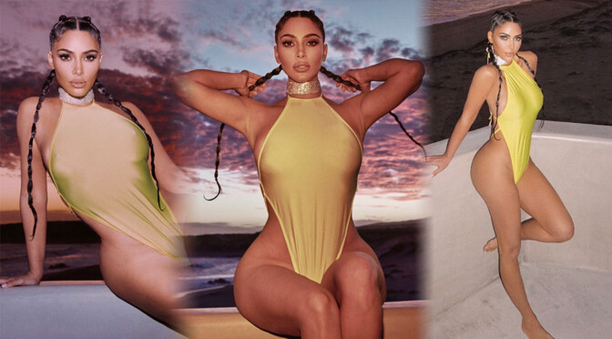 Kim Kardashian – Hot Body in Revealing Swimsuit Photoshoot