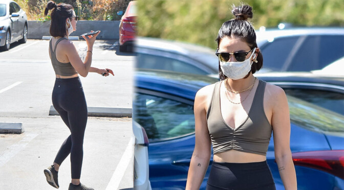 Lucy Hale – Sexy Ass and Boobs Out in Studio City