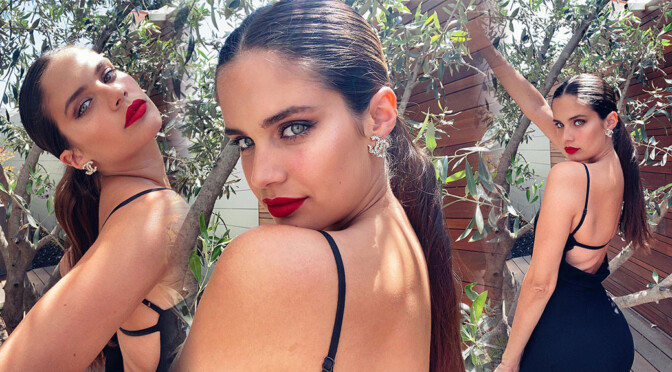 Sara Sampaio – Beautiful in Black Dress for Harpers Bazaar US Magazine Photoshoot