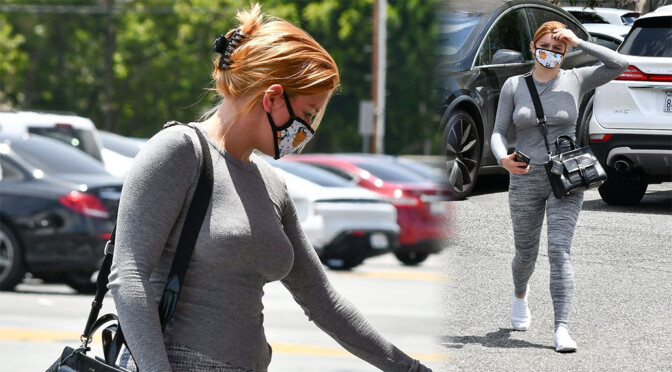 Ariel Winter – Big Braless Breasts in Tight Top Out in Los Angeles