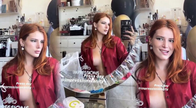 Bella Thorne – Braless Boobs Video