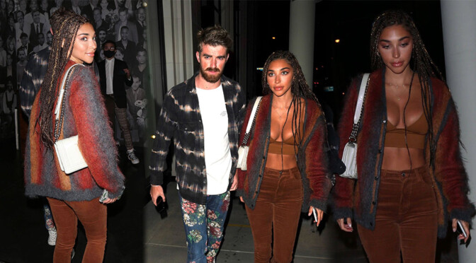 Chantel Jeffries – Sexy Boobs in Big Cleavage at Catch Restaurant in West Hollywood