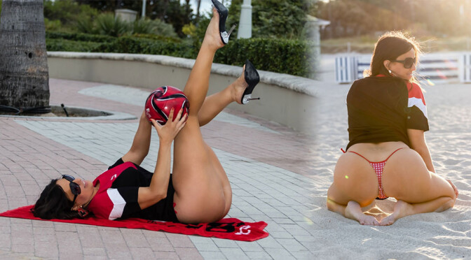 Claudia Romani – Big Sexy Ass in Thong Bikini Photoshoot in Miami