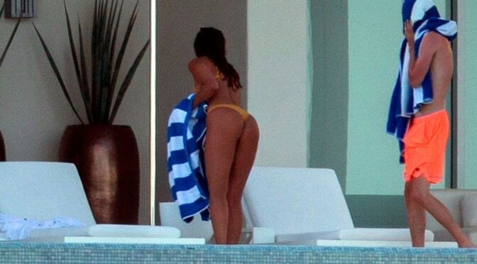 Eiza Gonzalez – Beautiful Ass in Sexy Thong Bikini in Cabo