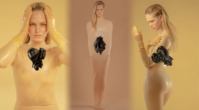 Erin Heatherton – Sexy Boobs and Nipples in Maria Ponce Exhibition 2020