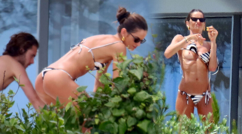 Izabel Goulart – Hot Boob Slip and Toned Body in Saint Tropez (NSFW)