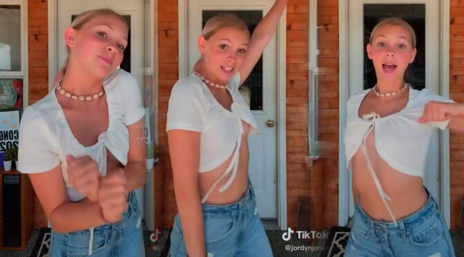 Jordyn Jones – Sexy Nipslip in Braless Dancing Video