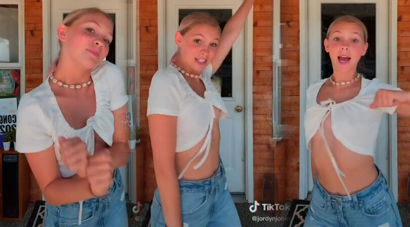 Jordyn Jones – Sexy Nipslip in Braless Dancing Video