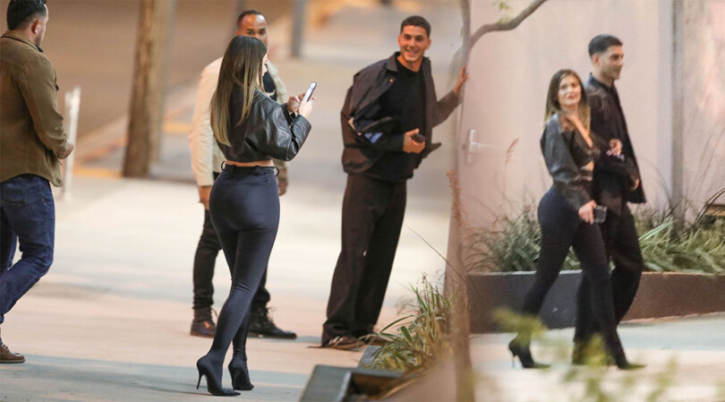 Kylie Jenner – Sexy Big Ass in Tight Pants and Heels Out in Malibu