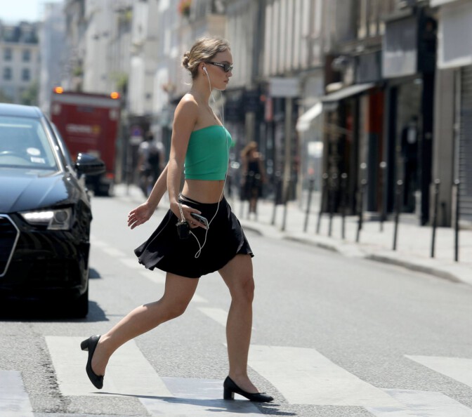 Lily Rose Depp Braless Big Pokies