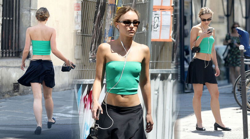 Lily-Rose Depp – Sexy Legs and Hard Pokies Out in Paris
