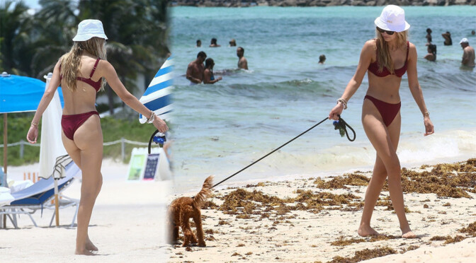 Roosmarijn de Kok – Sexy Ass in a Bikini on the Beach in Miami