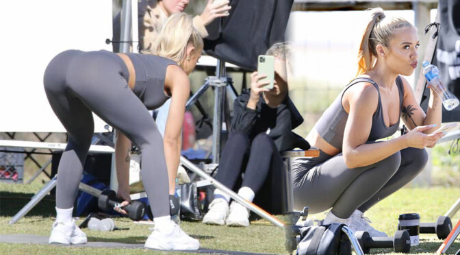 Tammy Hembrow – Hot Toned Body at Fitness App Photoshoot at Mermaid Beach