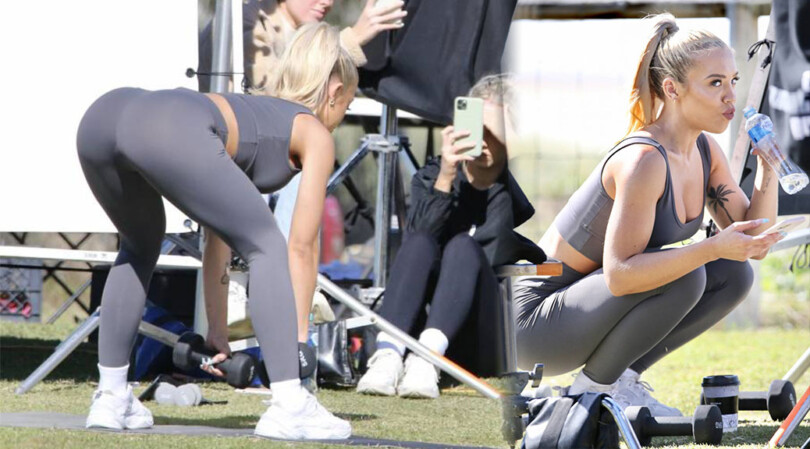 Tammy Hembrow – Hot Toned Body at Fitness App Photoshoot at Mermaid Beach