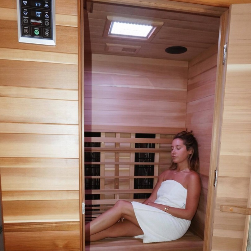 Ashley Tisdale Sexy In Sauna