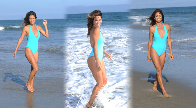 Brooke Burke – Sexy Body in Revealing Swimsuit on the Beach in Malibu