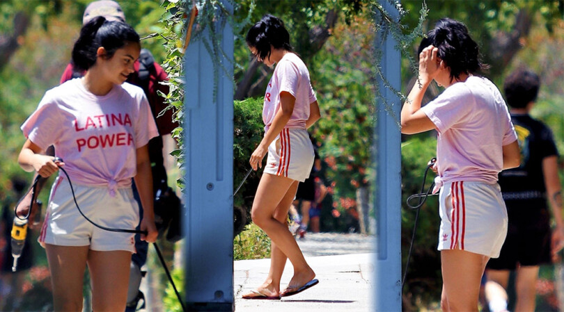 Camila Mendes – Sexy Legs in Shorts Out in Los Angeles