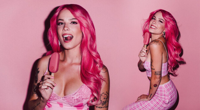 Halsey – Sexy Boobs in Magnum Ice Cream Photoshoot