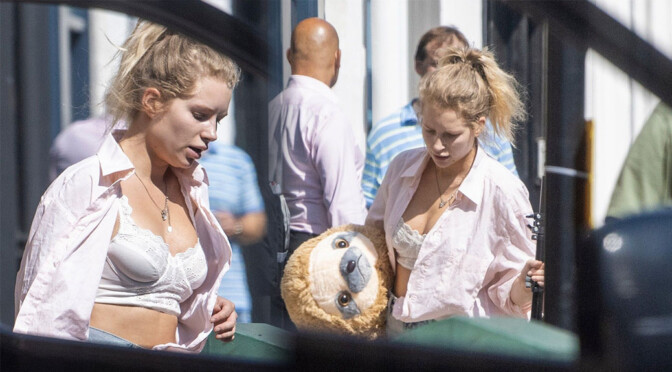 Lottie Moss – Sexy Boobs in a White Bra in Sussex