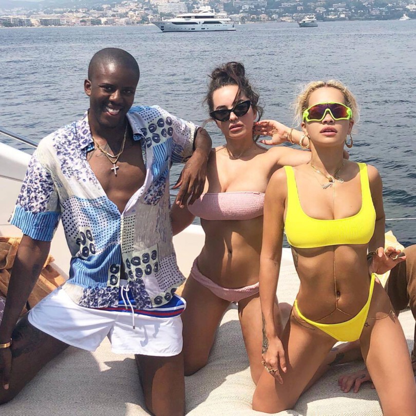 Rita Ora Boobs In Yellow Bikini