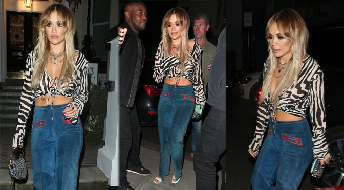 Rita Ora – Beautiful in Sexy Braless Top Out in London
