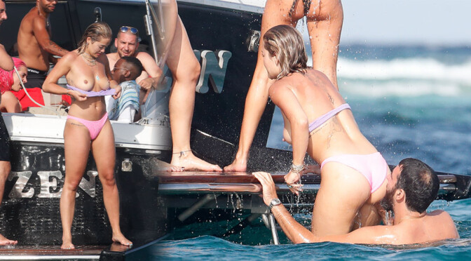Rita Ora – Perfect Topless Breasts on a Boat in Ibiza (NSFW)
