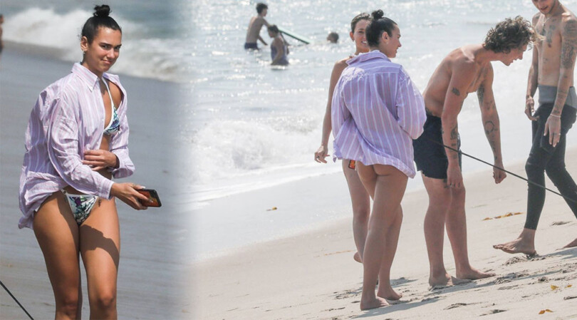 Dua Lipa – Sexy Ass in Bikini at the Beach in Malibu