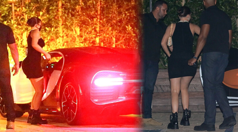 Kylie Jenner – Sexy Ass in a Tiny Black Dress at SoHo house in Malibu