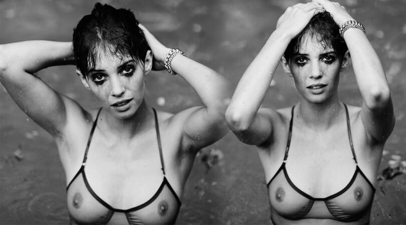 Maya Hawke – Sexy Boobs in Sheer Wet Bra in Photoshoot by Kat Irlin (NSFW)