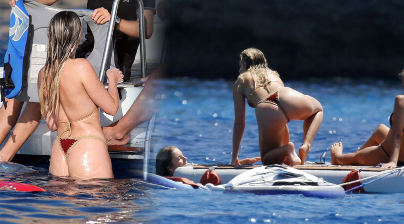 Perrie Edwards – Sexy Big Ass in a Thong Bikini in Ibiza
