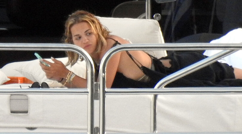 Rita Ora – Sexy Body in Bikini on a Yacht in Corfu