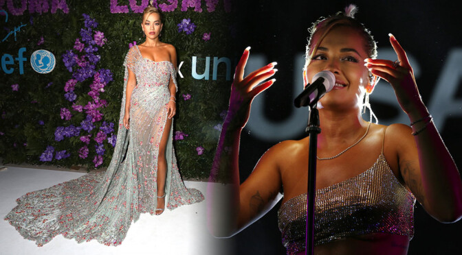 Rita Ora – Sexy in a Beautiful Dress at LuisaViaRoma for UNICEF in Capri