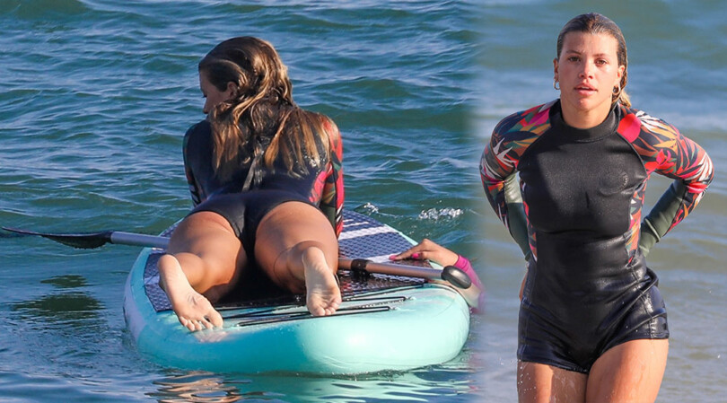 Sofia Richie – Beautiful Ass on Paddleboard in Malibu