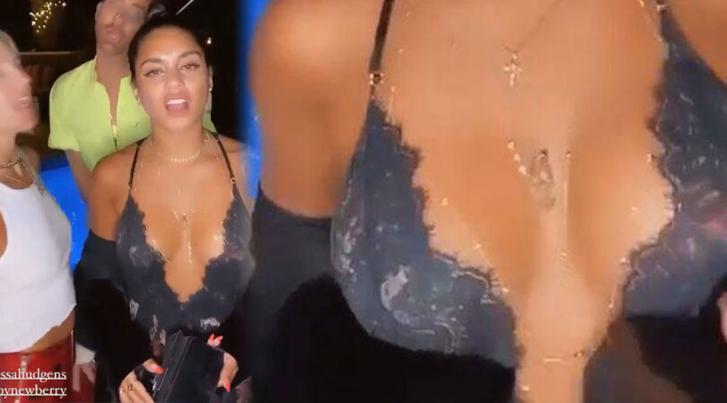 Vanessa Hudgens – Sexy Big Breasts in Beautiful Revealing Dress (Video)