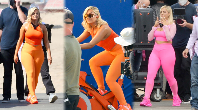 Bebe Rexha – Beautiful Thick Body at JBL headgear Photoshoot in Los Angeles