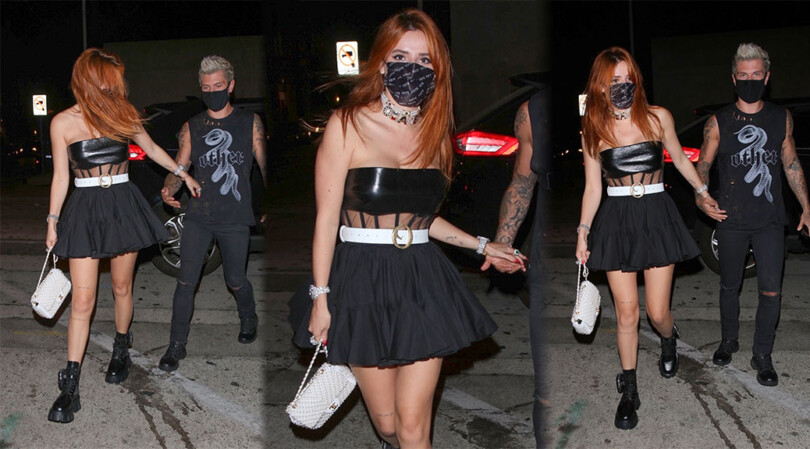 Bella Thorne – Sexy Legs and Cleavage at Craig’s in West Hollywood