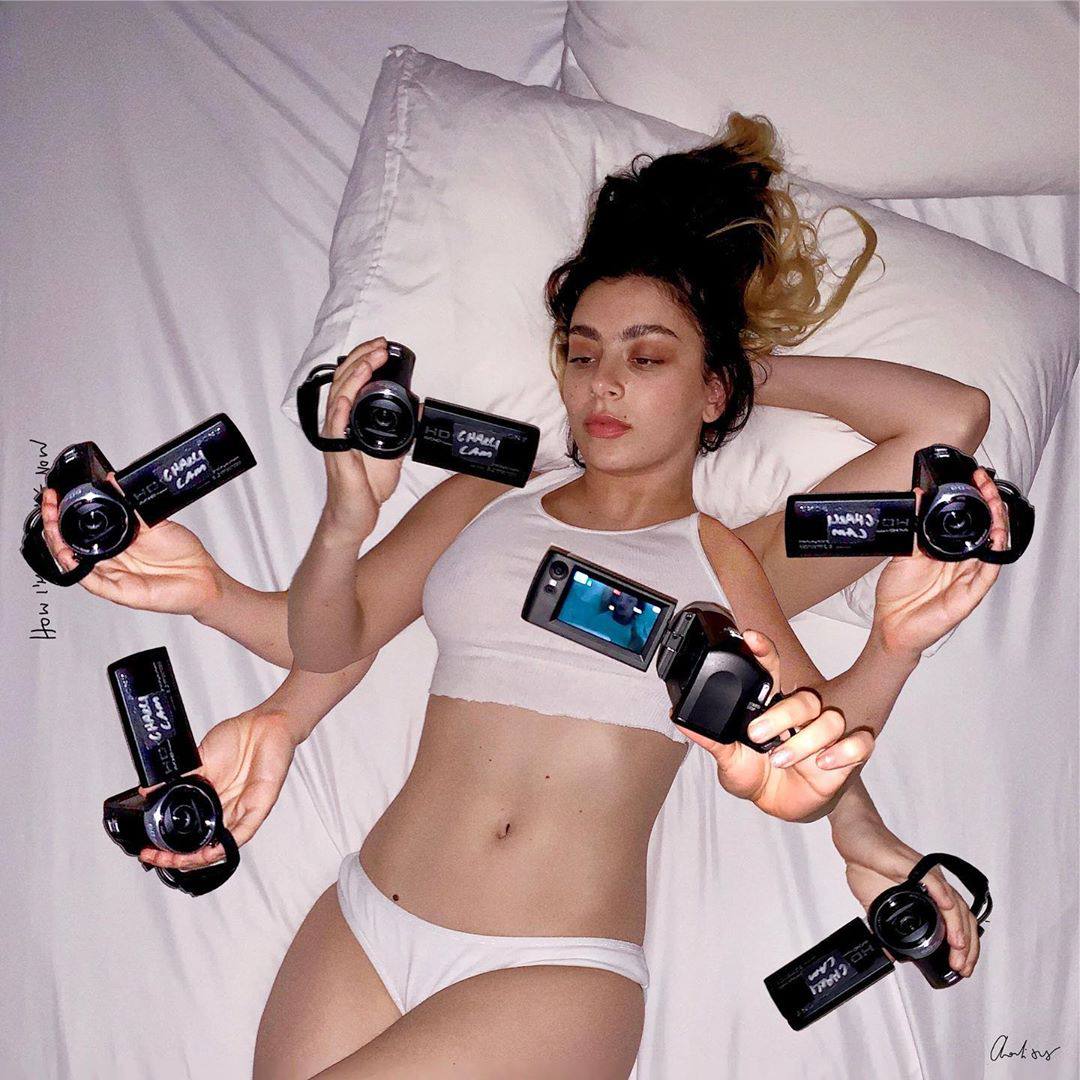 Charli Xcx Sexy On Bed.