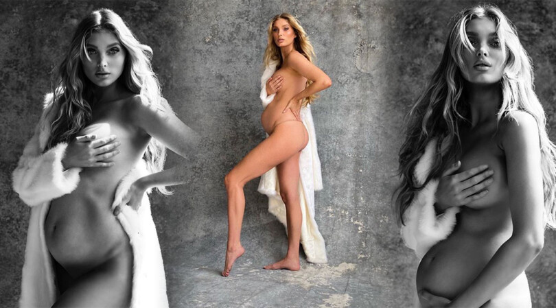 Elsa Hosk – Beautiful Boobs in Naked Pregnant Photoshoot by Sante D’Orazio