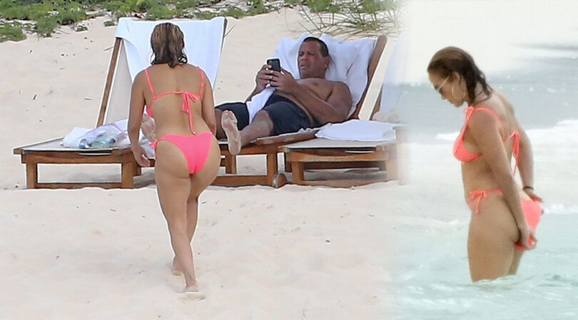 Jennifer Lopez – Sexy Big Ass in a Bikini on the Beach in Turk and Caicos
