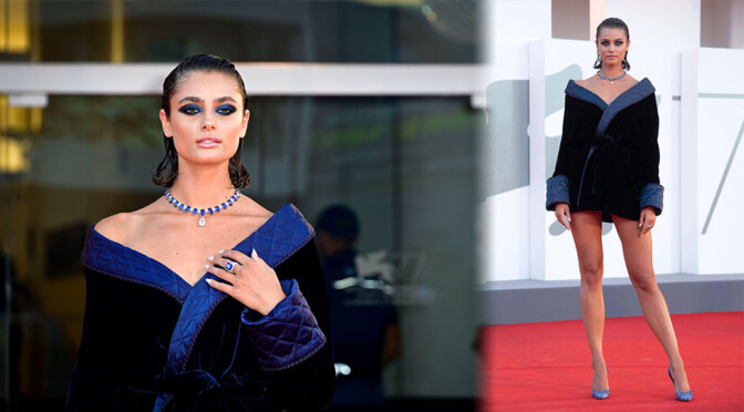 Taylor Marie Hill – Sexy Long Legs at “Amants” Premiere at 77th Venice Film Festival