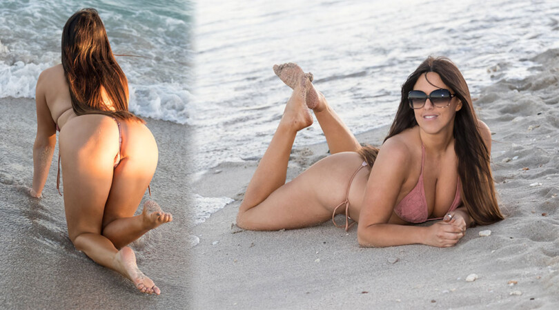 Claudia Romani – Hot Ass in Tiny Thong bikini