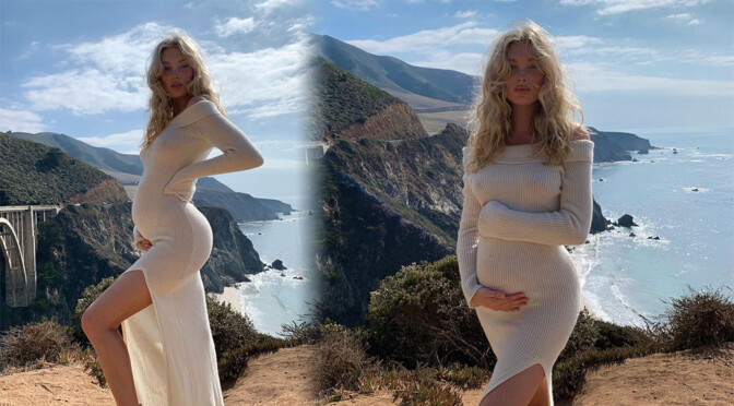 Elsa Hosk – Sexy Braless Boobs in Sheer Dress