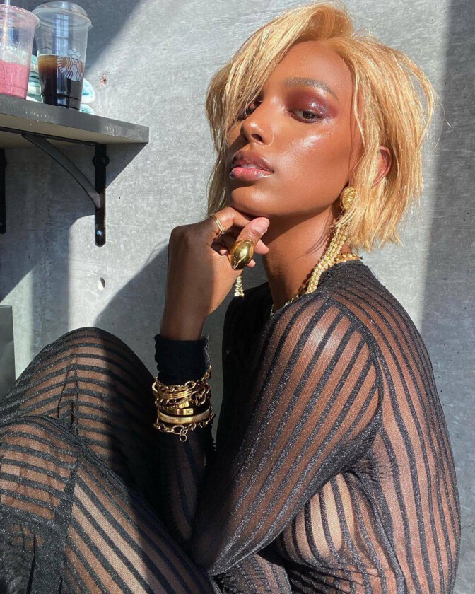 Jasmine Tookes Beautiful Blonde